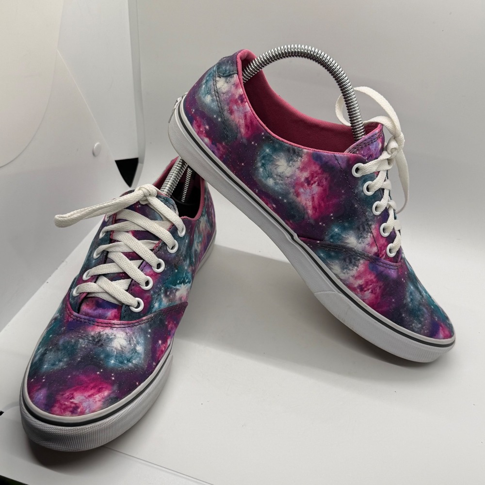 Vans Authentic Galaxy Print Lace Up Sneakers Women's Size 10 Skateboard Light